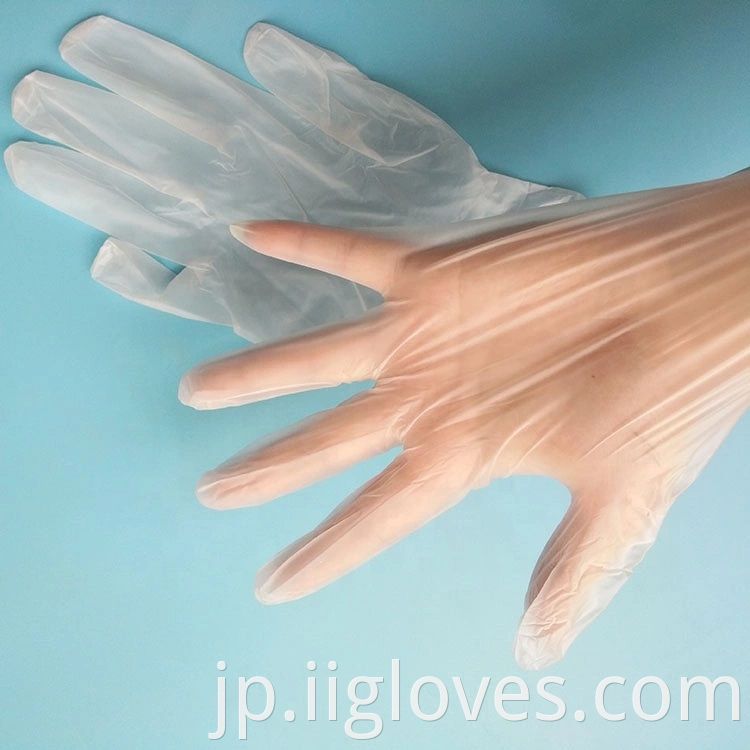 ブルー /クリア /ブラックビニールグローブパウダーフリーPVC使い捨て手袋クリーン透明パウダーフリービニールグローブ